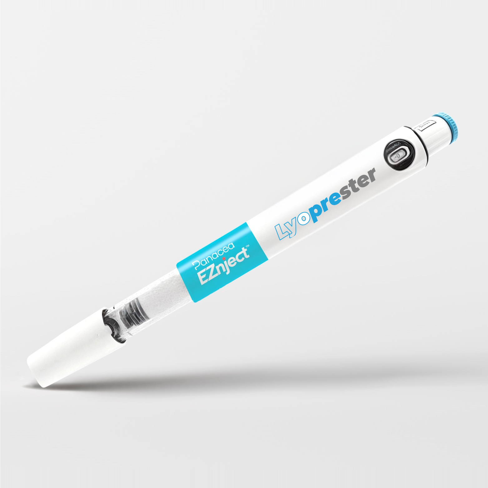 EZnject - Panacea Bio Chem disposable auto-injector pen, purpose-built for the Lyoprester dual-chamber cartridge